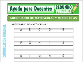 Modelo de la Ficha de Abecedario de Mayúsculas y Minúsculas para Segundo de Primaria