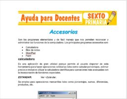Modelo de la Ficha de Accesorios para Sexto de Primaria
