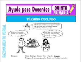 Modelo de la Ficha de Término Excluido para Quinto de Primaria