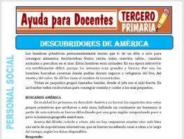 Modelo de la Ficha de Los Descubridores de América para Tercero de Primaria