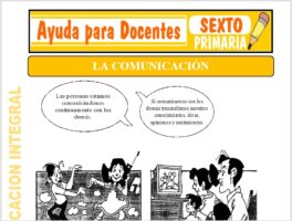 Modelo de la Ficha de Actividades de la Comunicación para Sexto de Primaria