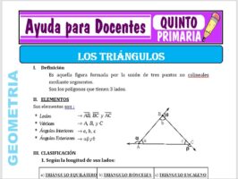 Modelo de la Ficha de Actividad de los Triángulos para Quinto de Primaria