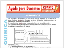 Modelo de la Ficha de Aldehídos para Cuarto de Secundaria