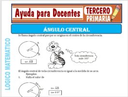 Modelo de la Ficha de Angulo Central para Tercero de Primaria
