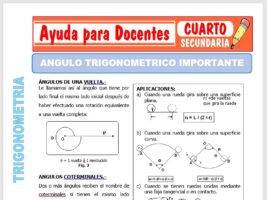 Modelo de la Ficha de Ángulo Trigonométrico Importante para Cuarto de Secundaria