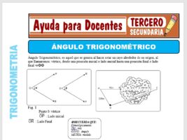Modelo de la Ficha de Ángulo Trigonométrico para Tercero de Secundaria