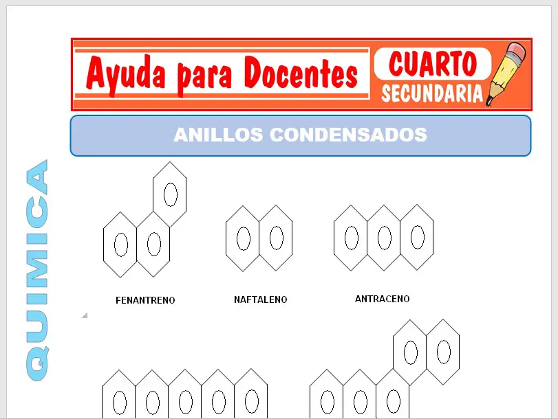 Modelo de la Ficha de Anillos Condensados para Cuarto de Secundaria Modelo de la Ficha de Anillos Condensados para Cuarto de Secundaria