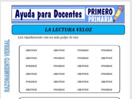 Modelo de la Ficha de Aprendamos a Leer Veloz para Primero de Primaria