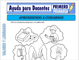Modelo de la Ficha de Aprendiendo a Cuidarnos para Primero de Primaria
