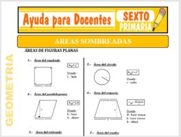 Modelo de la Ficha de Áreas Sombreadas para Sexto de Primaria