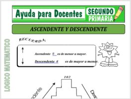 Modelo de la Ficha de Ascendente y Descendente para Segundo de Primaria