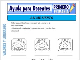 Modelo de la Ficha de Asi me Siento para Primero de Primaria