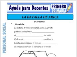 Modelo de la Ficha de Batalla de Arica para Primero de Primaria
