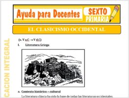 Modelo de la Ficha de Clasicismo Occidental para Sexto de Primaria