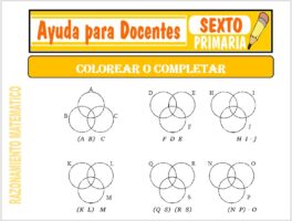 Modelo de la Ficha de Colorear y Completar para Sexto de Primaria