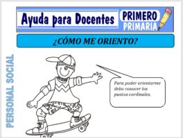 Modelo de la Ficha de Cómo me Oriento para Primero de Primaria