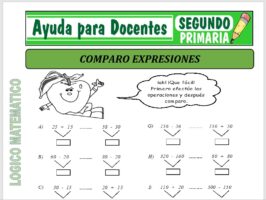 Modelo de la Ficha de Comparación de Expresiones para Segundo de Primaria