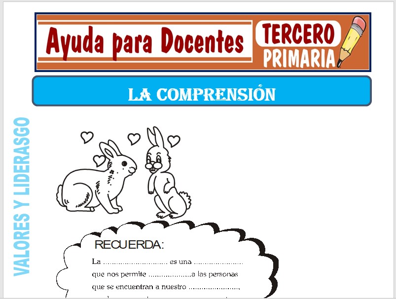 Modelo de la Ficha de La Comprensión para Tercero de Primaria