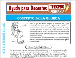 Modelo de la Ficha de La Química para Tercero de Primaria