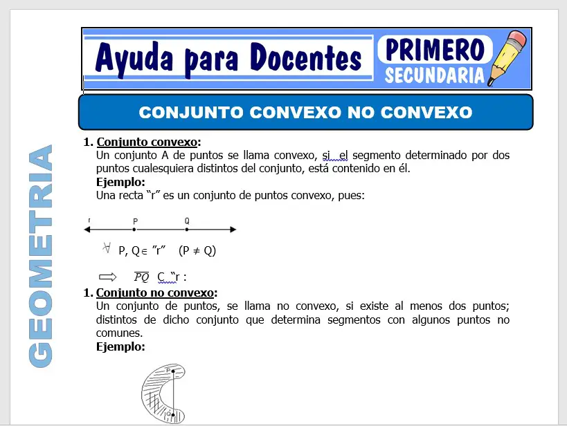 Modelo de la Ficha de Conjunto Convexo y no Convexo para Primero de Secundaria