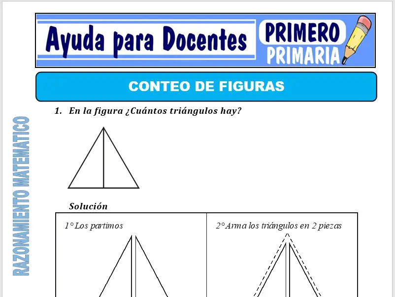 Modelo de la Ficha de Conteo de Figuras para Primero de Primaria