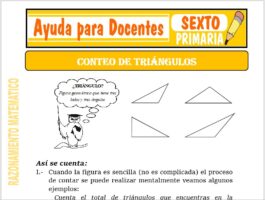 Modelo de la Ficha de Conteo de Triángulos para Sexto de Primaria