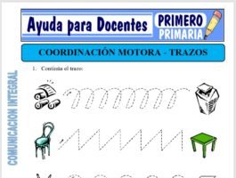Modelo de la Ficha de Coordinación Motora para Primero de Primaria