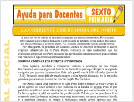 Modelo de la Ficha de Corriente Libertadora del Norte para Sexto de Primaria