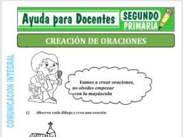 Modelo de la Ficha de Creación de Oraciones para Segundo de Primaria