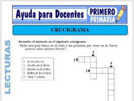 Modelo de la Ficha de Crucigramas para Primero de Primaria
