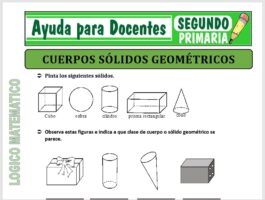 Modelo de la Ficha de Cuerpos Sólidos Geométricos para Segundo de Primaria