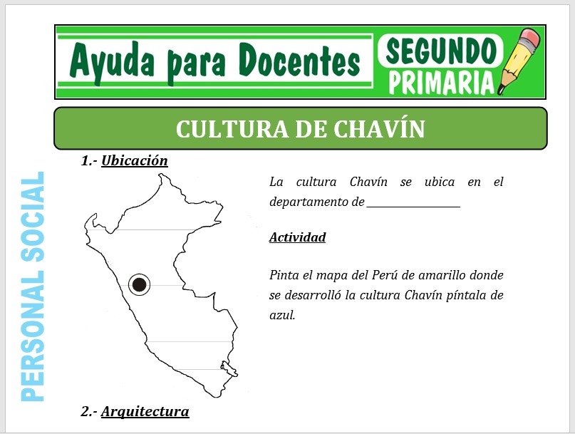 Modelo de la Ficha de Cultura de Chavín para Segundo de Primaria Modelo de la Ficha de Cultura de Chavín para Segundo de Primaria