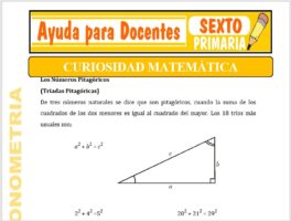 Modelo de la Ficha de Curiosidades Matemáticas para Sexto de Primaria