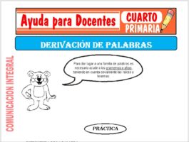Modelo de la Ficha de Derivación de Palabras para Cuarto de Primaria