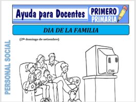 Modelo de la Ficha de Dia de la Familia para Primero de Primaria