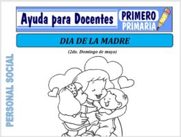 Modelo de la Ficha de Dia de la Madre para Primero de Primaria