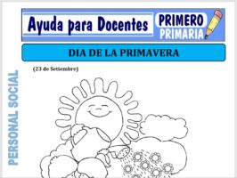 Modelo de la Ficha de Dia de la Primavera para Primero de Primaria