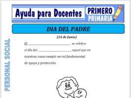 Modelo de la Ficha de Dia del Padre para Primero de Primaria