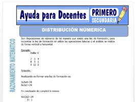 Modelo de la Ficha de Distribución Numérica para Primero de Secundaria