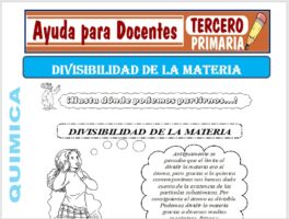 Modelo de la Ficha de Divisibilidad de la Materia para Tercero de Primaria