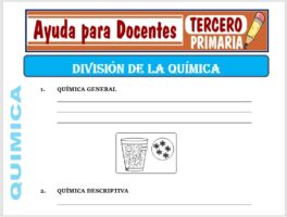 Modelo de la Ficha de División de la Química para Tercero de Primaria