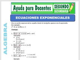 Ecuaciones Exponenciales para Segundo de Secundaria – Ayuda para Docentes
