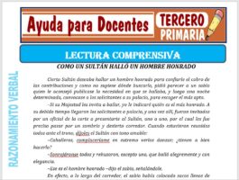 Modelo de la Ficha de Lectura Comprensiva para Tercero de Primaria