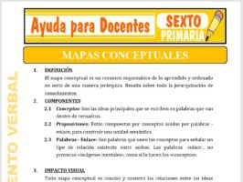 Modelo de la Ficha de Ejemplos de Mapas Conceptuales para Sexto de Primaria