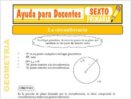 Modelo de la Ficha de La Circunferencia para Sexto de Primaria