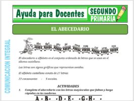Modelo de la Ficha de El Abecedario para Segundo de Primaria