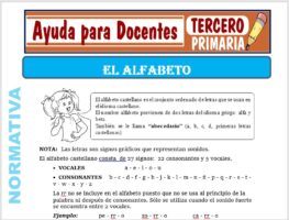 Modelo de la Ficha de El Alfabeto para Tercero de Primaria