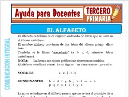 Modelo de la Ficha de El Alfabeto para Tercero de Primaria