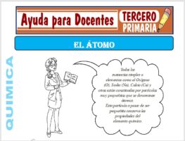 Modelo de la Ficha de El Átomo para Tercero de Primaria