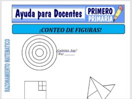 Modelo de la Ficha de El Conteo de Figuras para Primero de Primaria